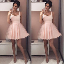 Load image into Gallery viewer, Sexy Pink Evening Party Tulle Dress Women Strap Sleeveless Ball Gown Dresses Female Casual Mini Dresses